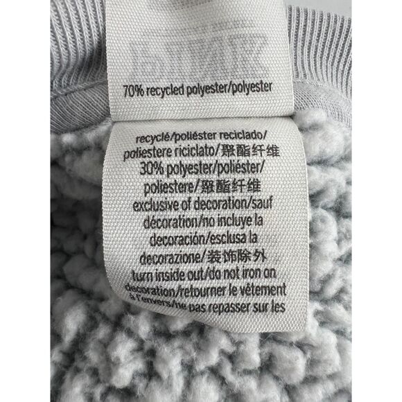 Victoria's Secret PINK Women's Sherpa Oversized Pullover Pockets Gray Size S - Picture 6 of 11